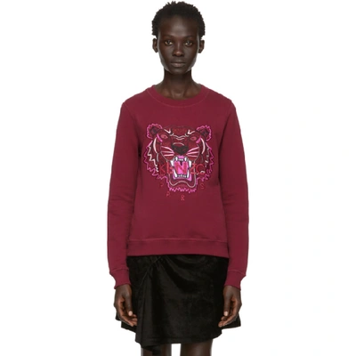 Kenzo Red Limited Edition Holiday Tiger Sweatshirt In 24 Red