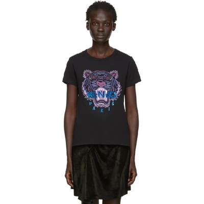 Kenzo Black Limited Edition Holiday Tiger T-shirt In 99 Black