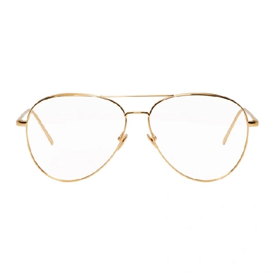 Linda Farrow Luxe Gold 751 C1 Glasses In Yellowgold