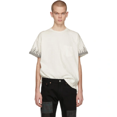 Remi Relief Off-white Fire T-shirt In Off White