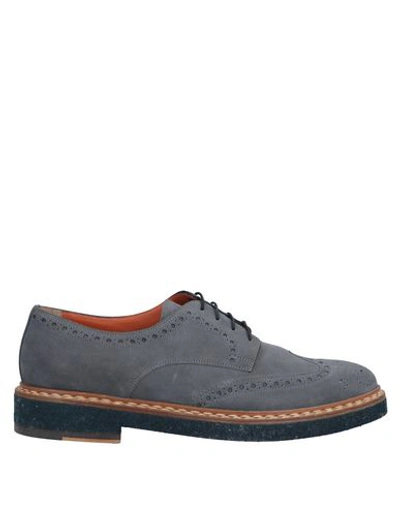 Santoni Lace-up Shoes In Grey