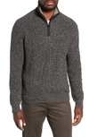 Zachary Prell Fillmore Quarter Zip Sweater In Charcoal