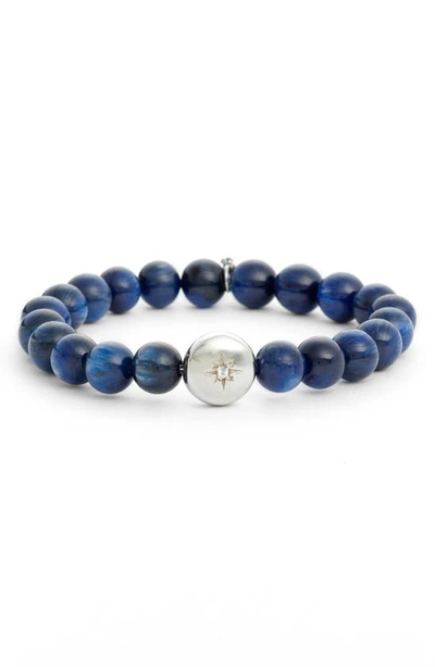 Anzie Star Charm Bracelet In Silver/ Blue