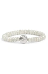 Anzie Star Charm Bracelet In Silver/ White