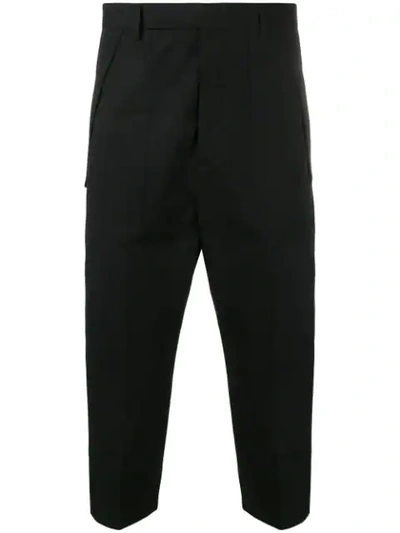 Rick Owens Cropped Trousers In Black