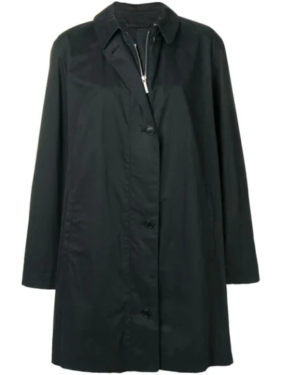 Pre-owned Burberry 2000's Mid-length Trench Coat In Black