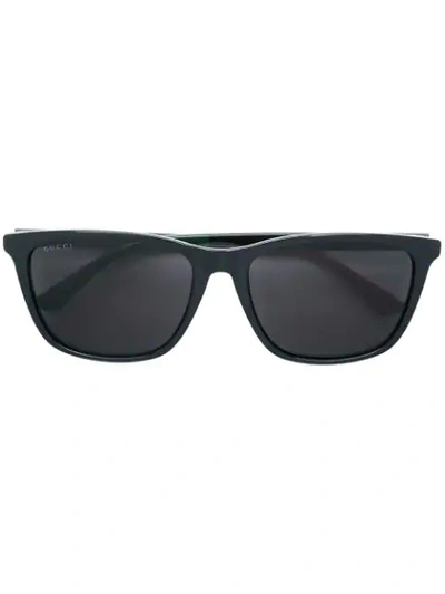 Gucci Rectangle Frame Sunglasses In 黑色