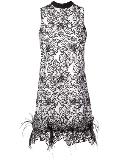 Nha Khanh Floral Embroidered Dress In White
