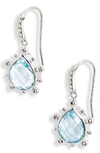 Anzie Dew Drop Semiprecious Stone Earrings In Blue Topaz