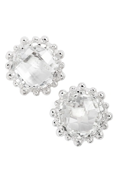 Anzie Dew Drop Snowflake Topaz Earrings In Silver