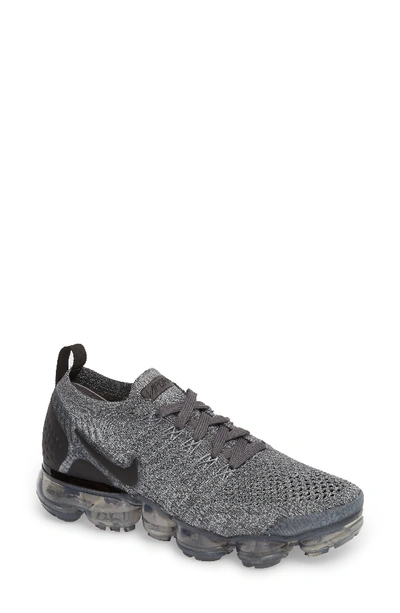 Nike Air Vapormax Flyknit 2 Running Shoe In Dark Grey/ White