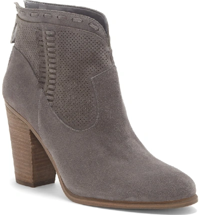 Vince Camuto Fretzia Perforated Boot In Greystone Nubuck