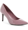 Calvin Klein 'gayle' Pointy Toe Pump In Amethyst Patent Leather