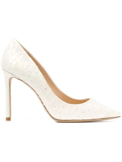 Jimmy Choo Women's Romy 100 High-heel Pointed Toe Pumps In White