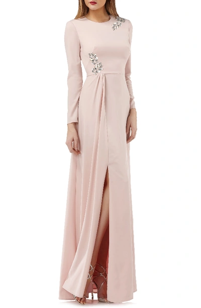 knee length dresses for ladies Rochelle V-Neck Gown – Kay Unger main image 0