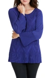 Foxcroft Dion Diamond Pattern Sweater In Regal Purple