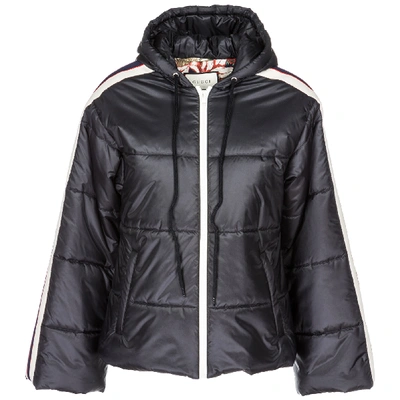 Gucci Women's Outerwear Jacket Blouson Hood In Black