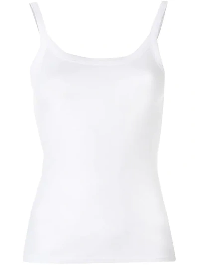 Vince Classic Fitted Tank Top In White