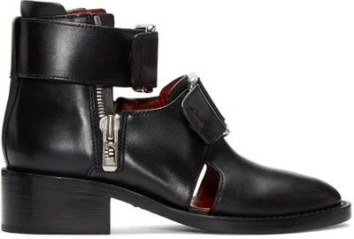 3.1 Phillip Lim Addis Cutout Leather Buckle Boot, Black
