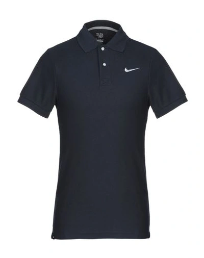 Nike Polo Shirts In Dark Blue