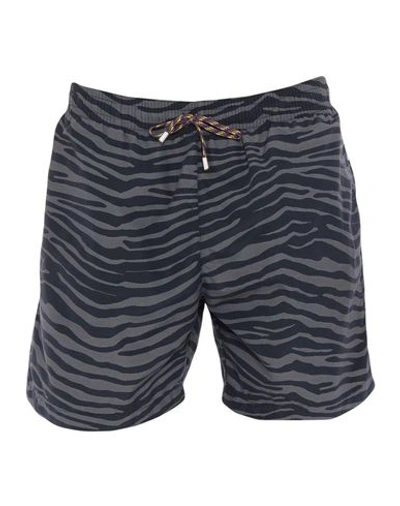 Stella Mccartney Swim Trunks In Steel Grey