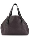 Bottega Veneta Intrecciato Cesta Bag In Brown