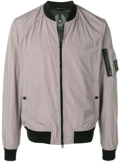 Belstaff Mallison Reflective Bomber Jacket Grey ModeSens