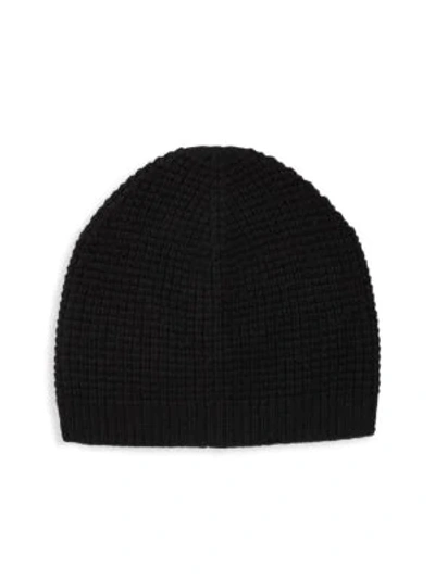 Saks Fifth Avenue Men's Waffle Cashmere Beanie In Black