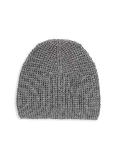 Saks Fifth Avenue Men's Waffle Cashmere Beanie In Grey