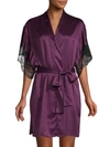 Natori Lace-trimmed Robe In Purple