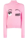 Chiara Ferragni Flirting Turtleneck Jumper - Pink