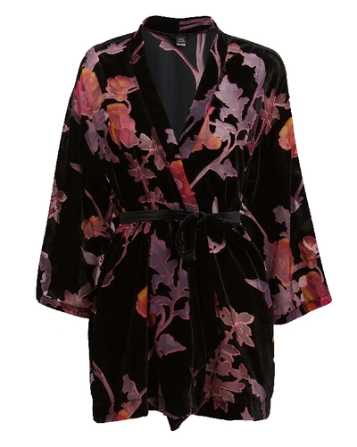 Only Hearts Black Dahlia Kimono In Multi