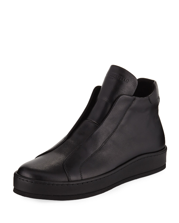 Karl Lagerfeld Men's Leather Slip-on Sneakers In Black | ModeSens