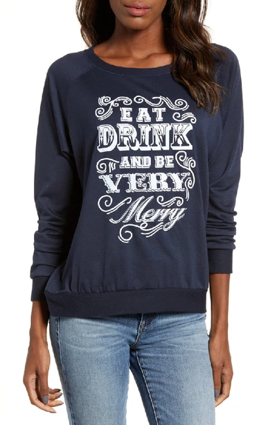 Prince Peter Collection Eat, Drink & Be Merry Pullover In Navy