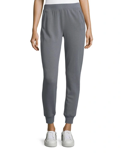 Atm Anthony Thomas Melillo Slim Cuffed Pull-on Terry Sweatpants In Blue