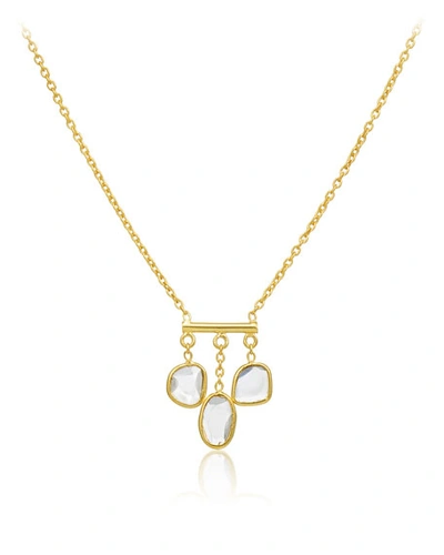 Legend Amrapali Polki Diamond Slice Mini Bar Pendant Necklace