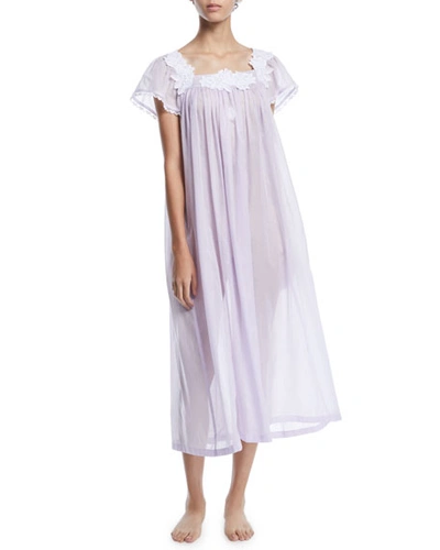 Celestine Nirwana Cap-sleeve Nightgown In Lavender