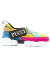 Emilio Pucci Color Block City-cross Nylon Sneakers In Multicolor