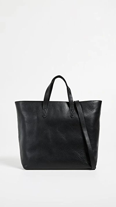 Madewell The Zip-top Transport Carryall In Black/black