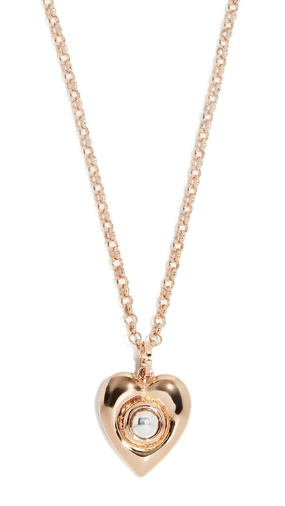 Reliquia Small Heart Of Gold Necklace In Yellow Gold/pearl