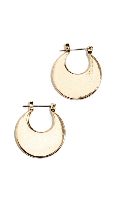 Luv Aj Eliptical Hoop Earrings In Gold