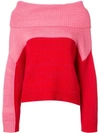 Alice And Olivia Bryant Funnel Neck Boxy Pullover In Red