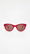 Garrett Leight X Clare V Women's Cat Eye Sunglasses, 47mm In Poppy/maroon