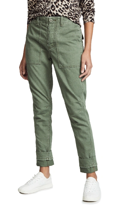 Le Superbe Casbah Cuffed Cropped Cargo Pants In Army