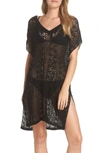 Echo Pointelle Caftan Swim Cover-up In Black