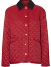 Burberry Heritage Diamond Quilted Jacket In Red