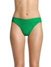 Hanky Panky Original Rise Lace Thong In Garland Green