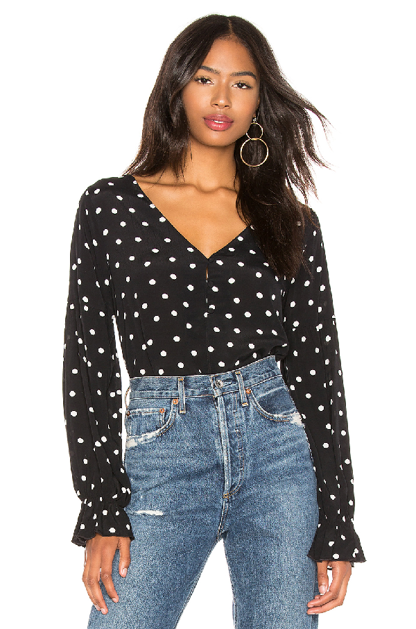 sanctuary polka dot blouse