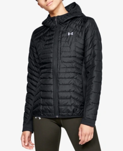 Under Armour Storm Coldgear Reactor Hooded Jacket In Black