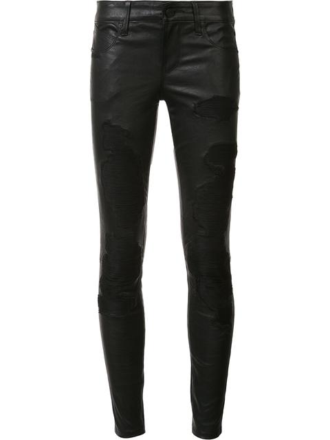 Rta Destroyed Effect Skinny Trousers In Black | ModeSens